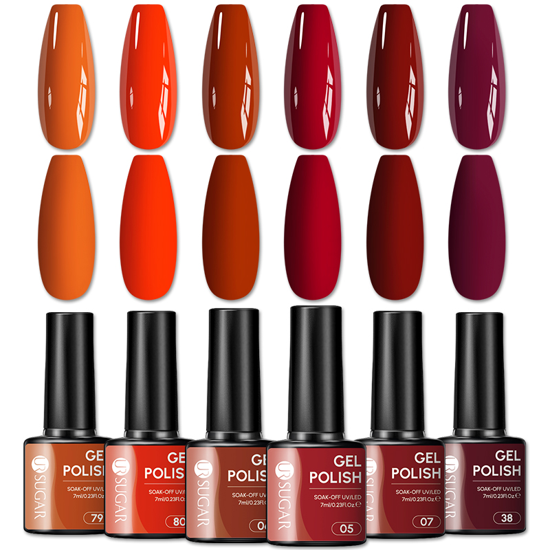 Nail Art Orange - UR SUGAR 1/6 stuks Pompoen Oranje