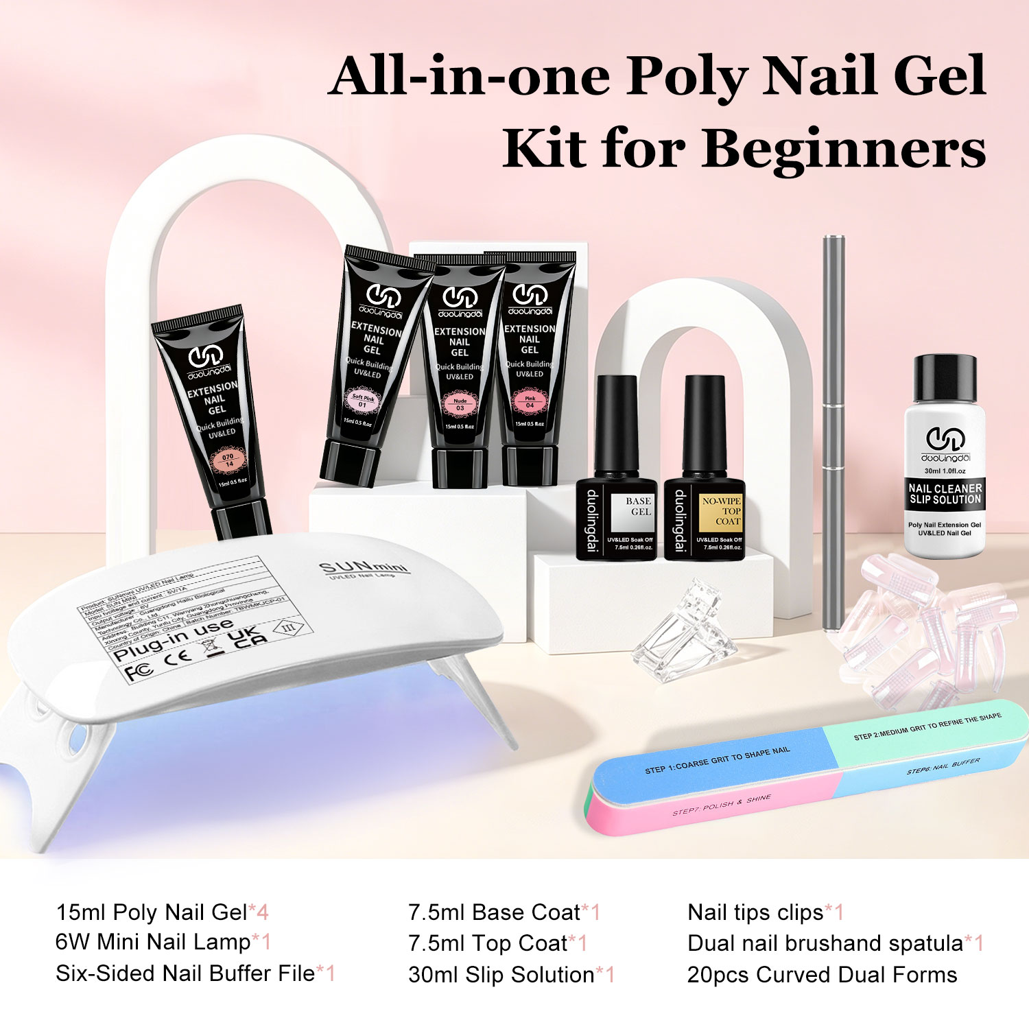 Duolingdai 4 Kleuren Poly Nage - Nail Art Ombre recensie en prijs