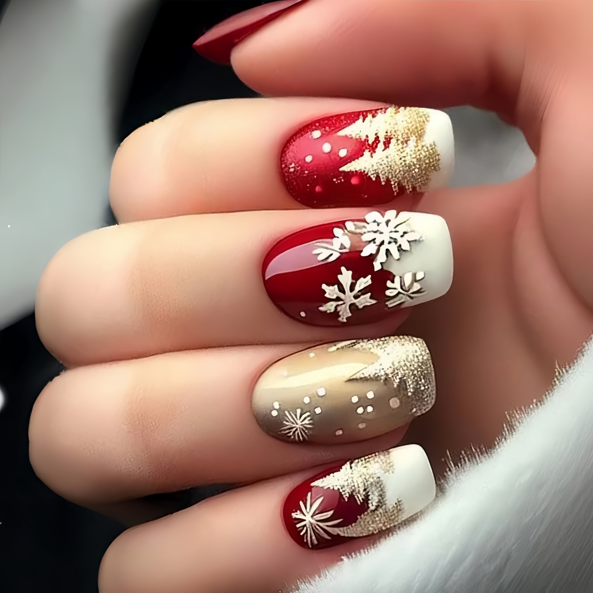 Medium nepnagels voor kerstfee - Nail Art Press On recensie en prijs